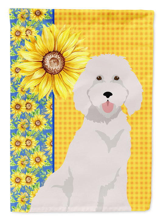 Buy this Summer Sunflowers Standard White Poodle Garden Flag