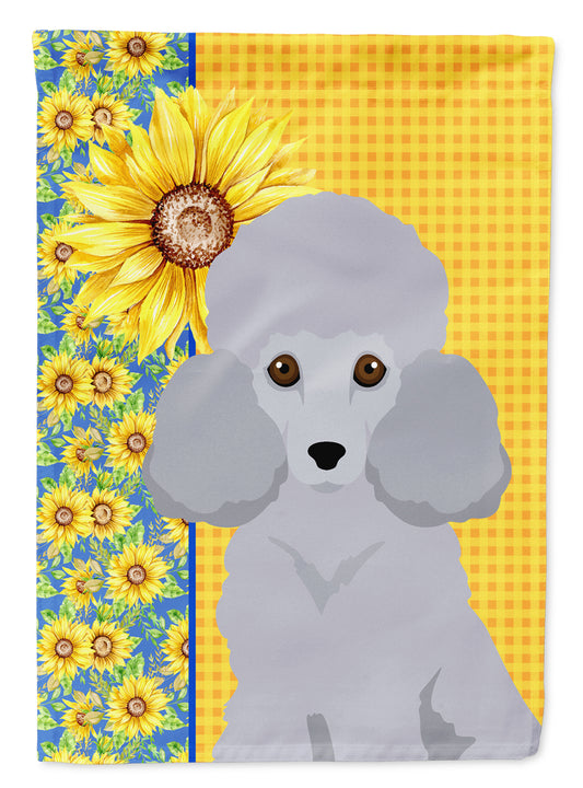 Buy this Summer Sunflowers Toy Silver Poodle Garden Flag