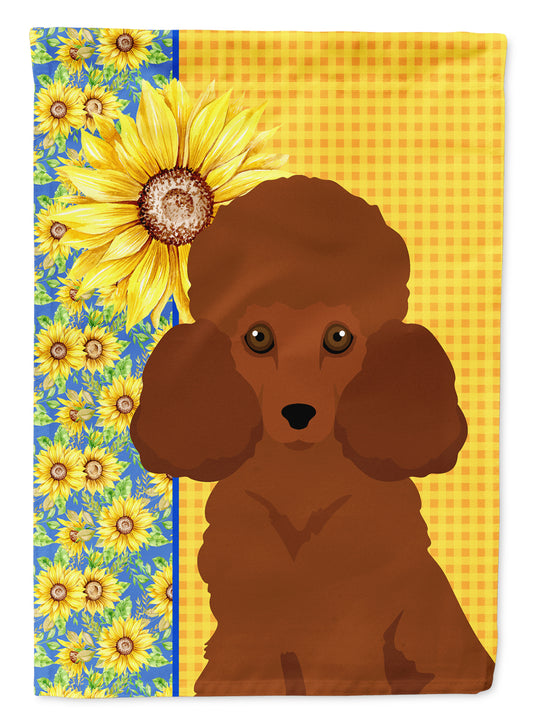 Buy this Summer Sunflowers Toy Red Poodle Garden Flag