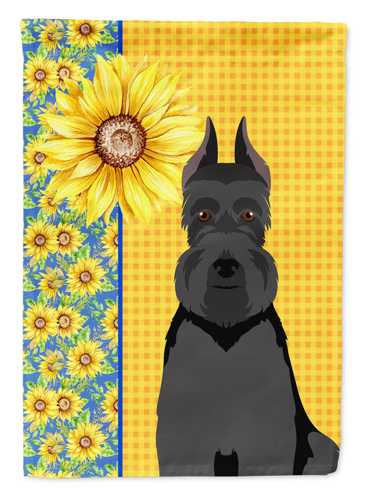 Buy this Summer Sunflowers Black Schnauzer Garden Flag