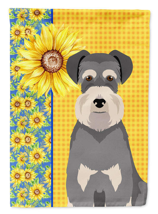 Buy this Summer Sunflowers Salt Pepper Natural Ears Schnauzer Garden Flag