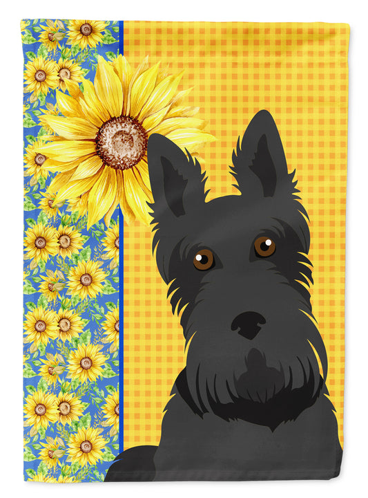 Buy this Summer Sunflowers Black Scottish Terrier Garden Flag