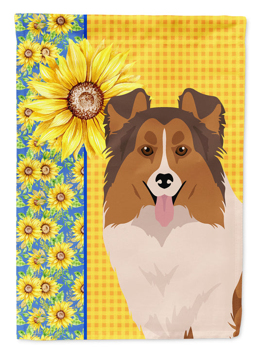 Buy this Summer Sunflowers Sable Sheltie Garden Flag