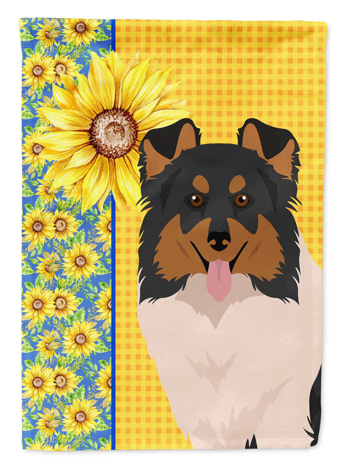 Buy this Summer Sunflowers Tricolor Sheltie Garden Flag