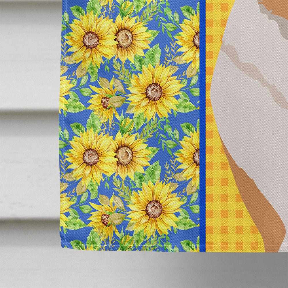 Summer Sunflowers Blue Merle Cardigan Corgi House Flag