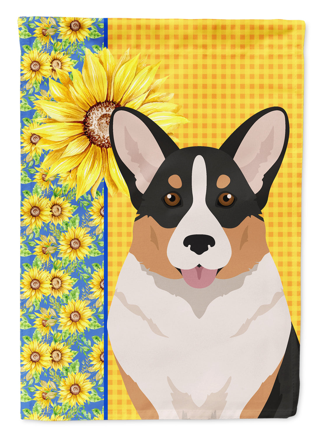 Buy this Summer Sunflowers Tricolor Cardigan Corgi House Flag