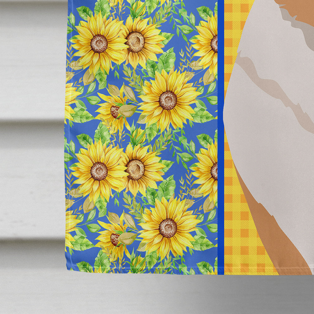 Summer Sunflowers Tricolor Cardigan Corgi House Flag