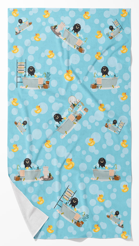 Buy this Longhair Black and Cream Dachshund Bath Towel Large