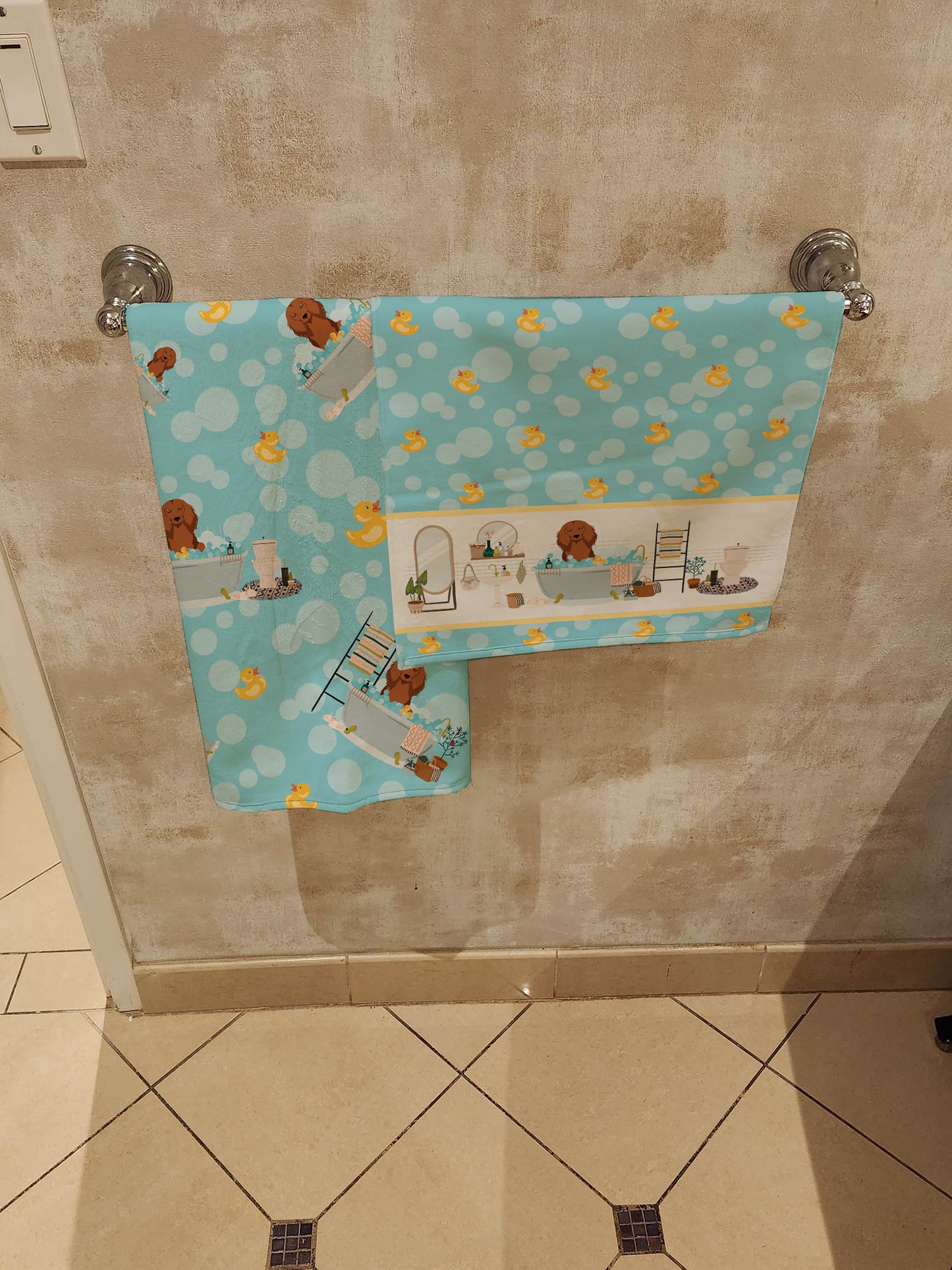 Longhair Red Dachshund Bath Towel Large
