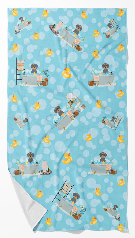 Buy this Wirehair Blue and Tan Dachshund Bath Towel Large