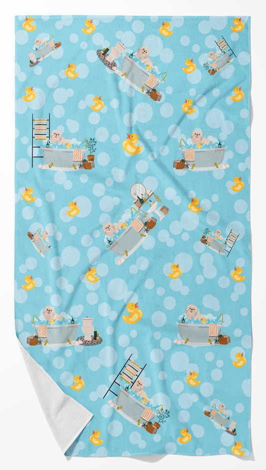 Buy this White Pekingese Bath Towel Large