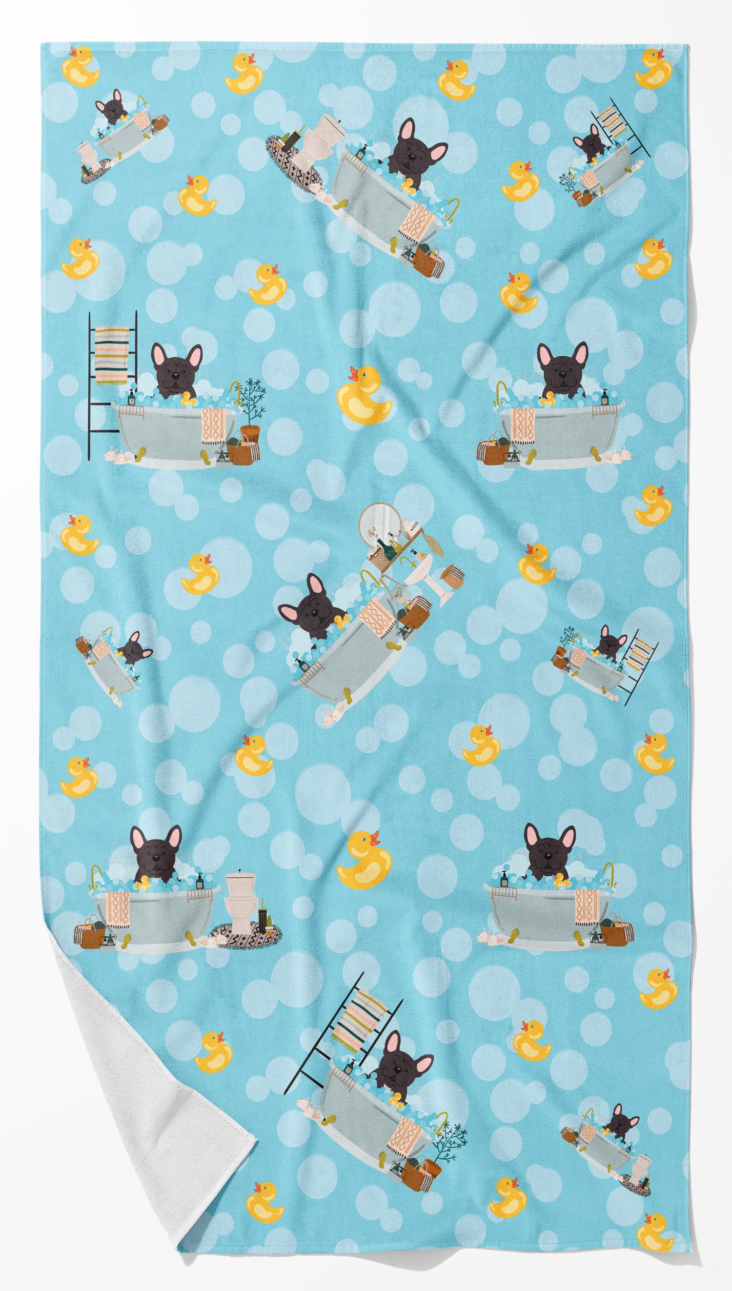 Buy this Brindle French Bulldog in Bathtub  Bath Towel Large