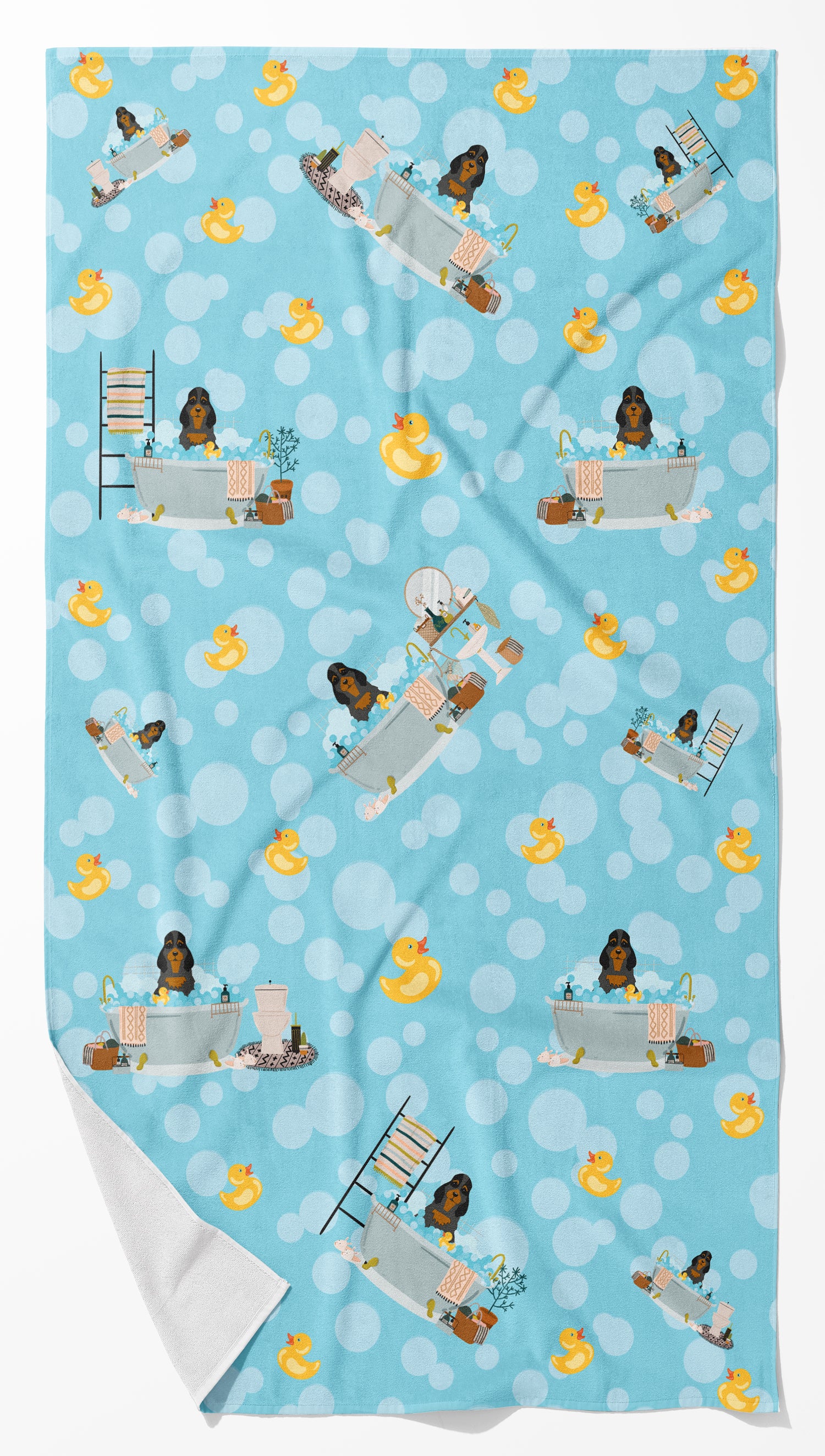 Buy this Black Tan Cocker Spaniel in Bathtub Bath Towel Large