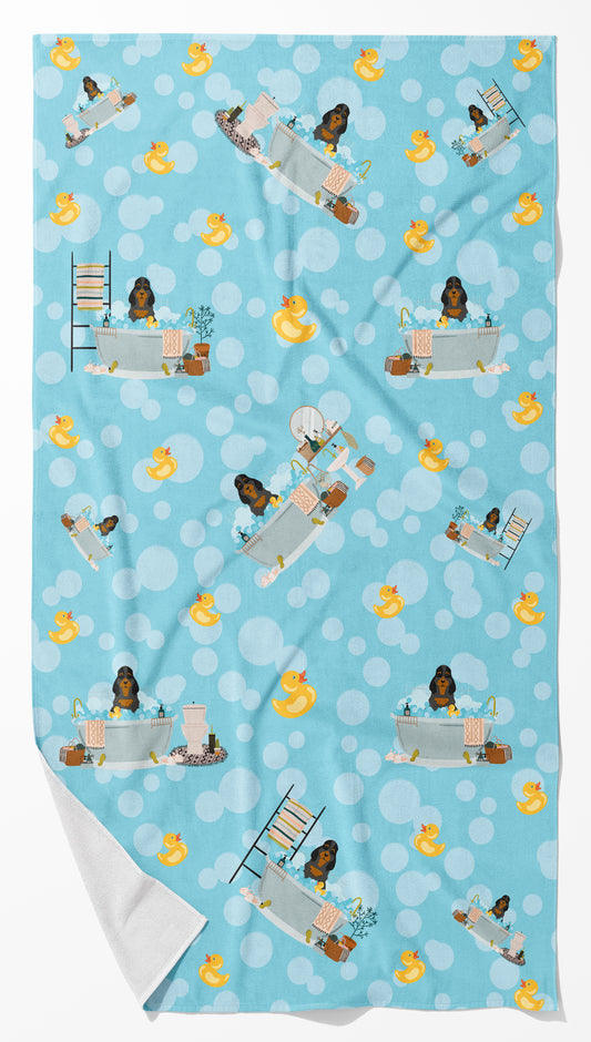 Buy this Black Tan Cocker Spaniel in Bathtub Bath Towel Large