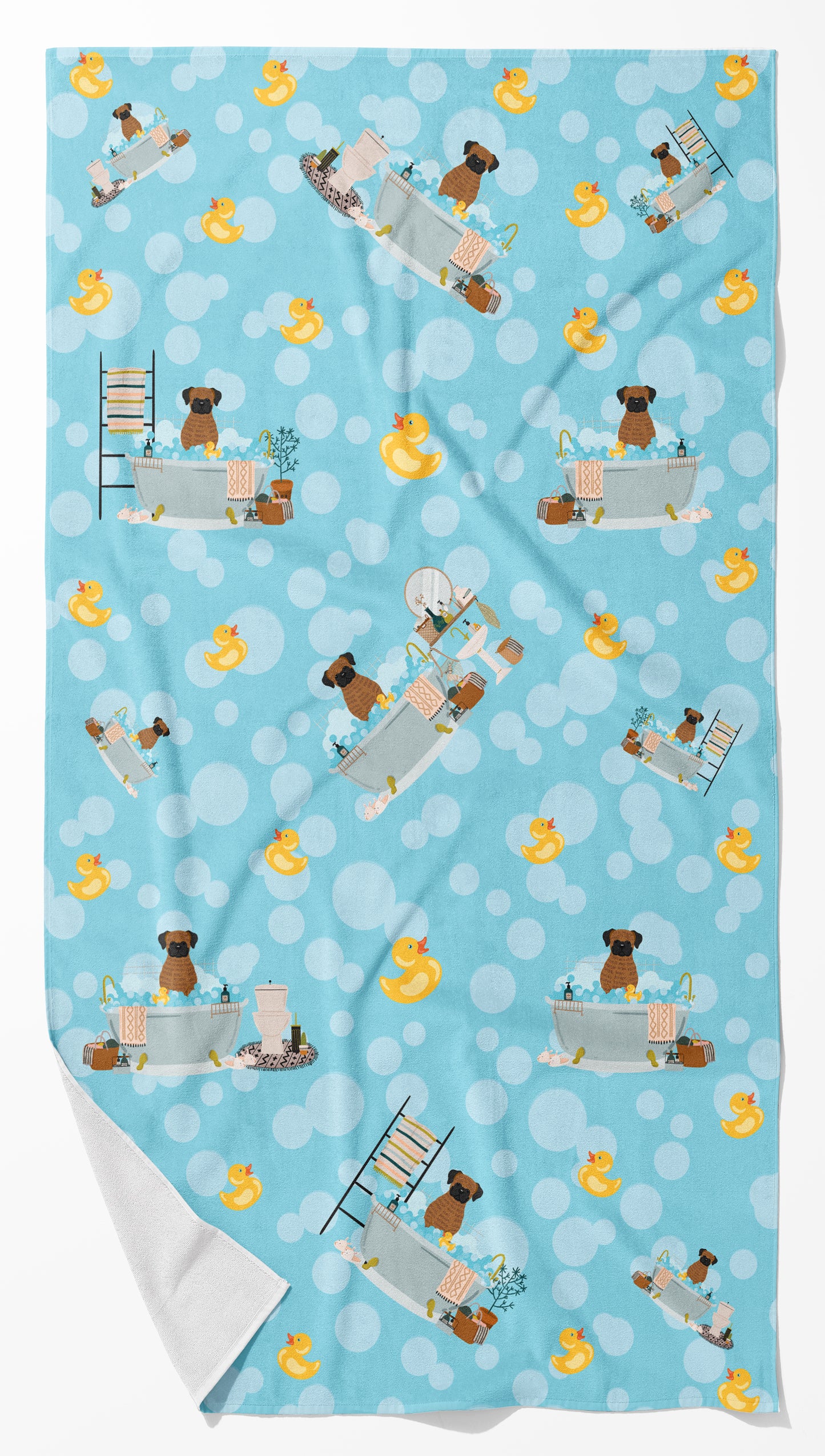 Buy this Brindle Boxer in Bathtub Bath Towel Large