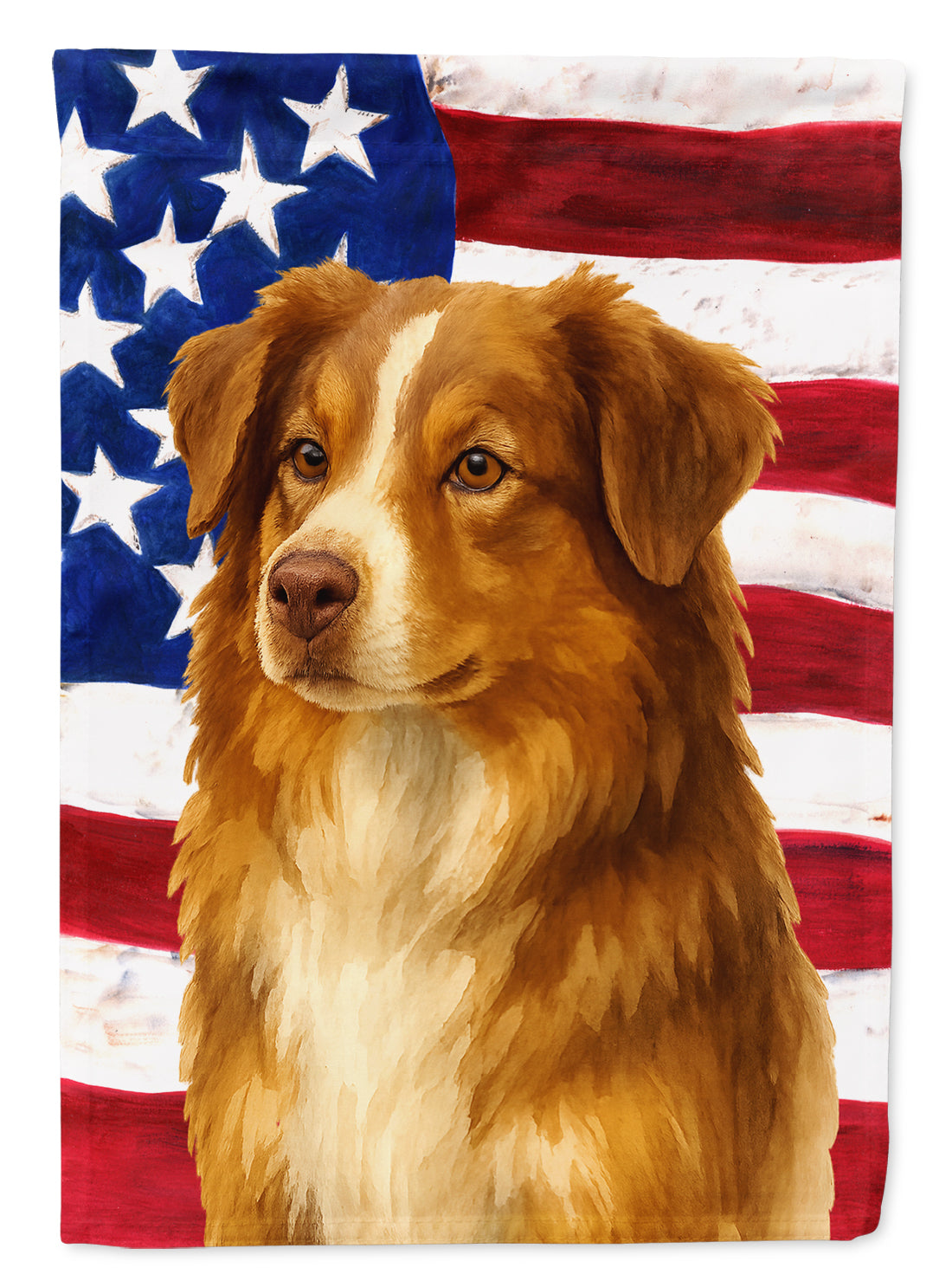 Buy this Red Australian Shepherd American Flag Garden Flag
