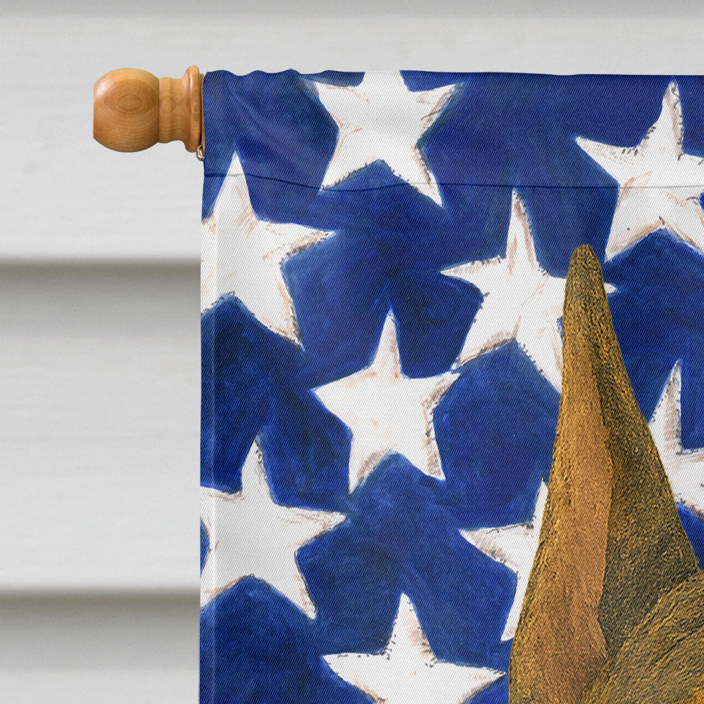 Brindle Cropped Boxer American Flag House Flag