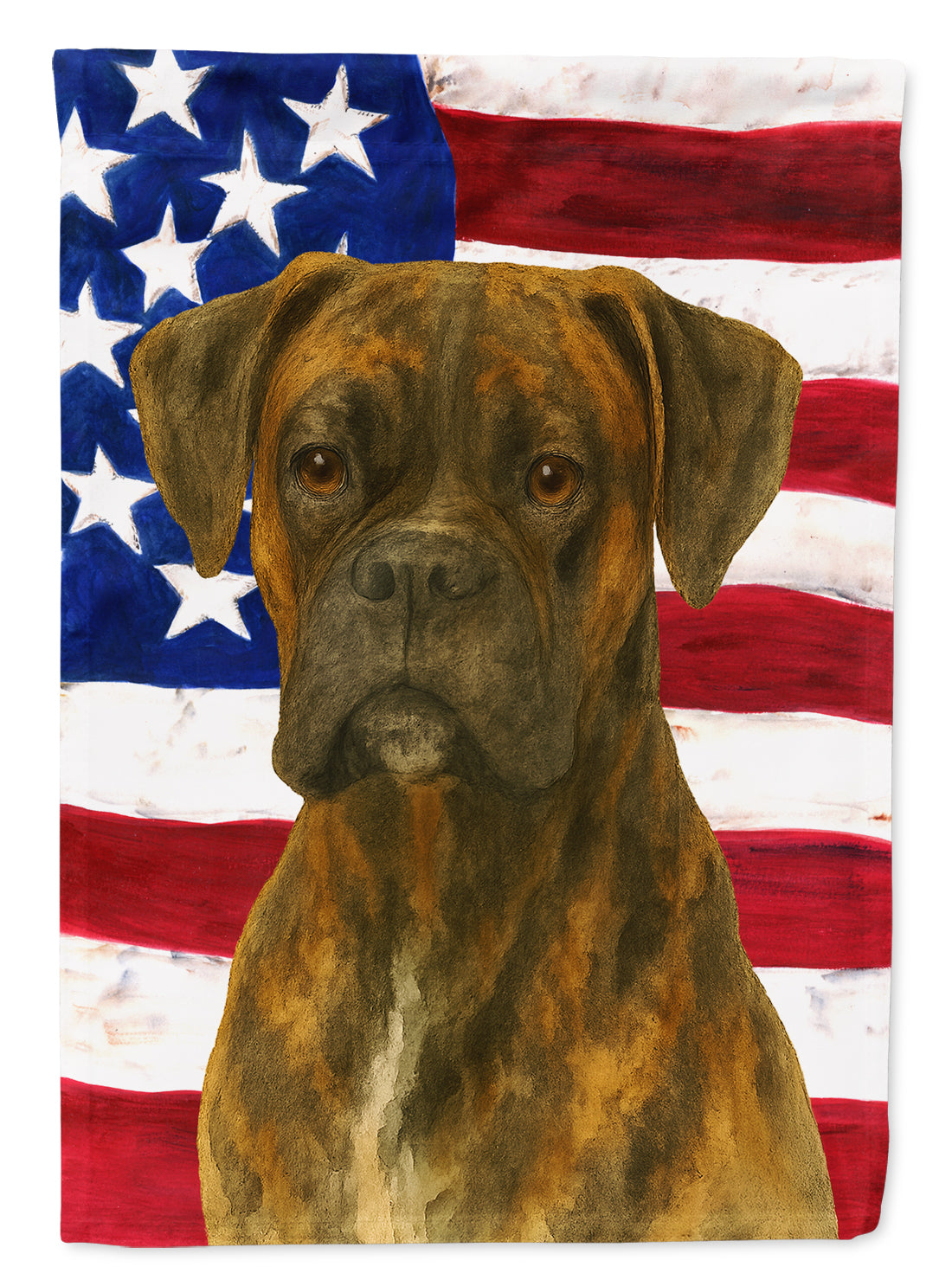 Buy this Brindle Boxer American Flag Garden Flag