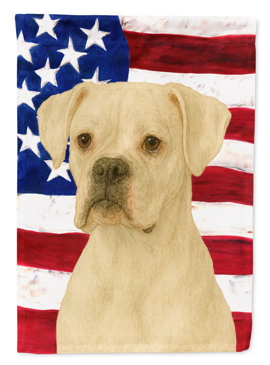 Buy this White Boxer American Flag House Flag