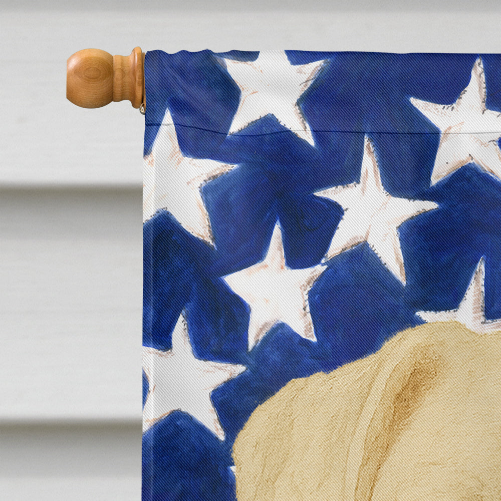 White Boxer American Flag House Flag