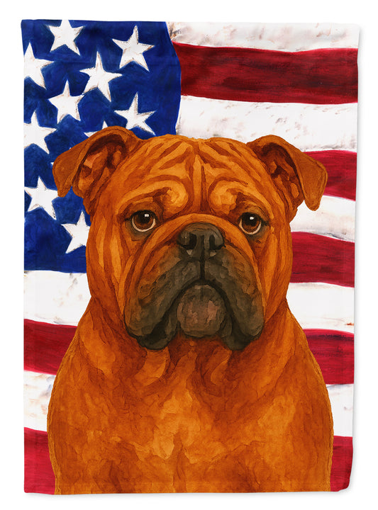 Buy this Red English Bulldog American Flag House Flag