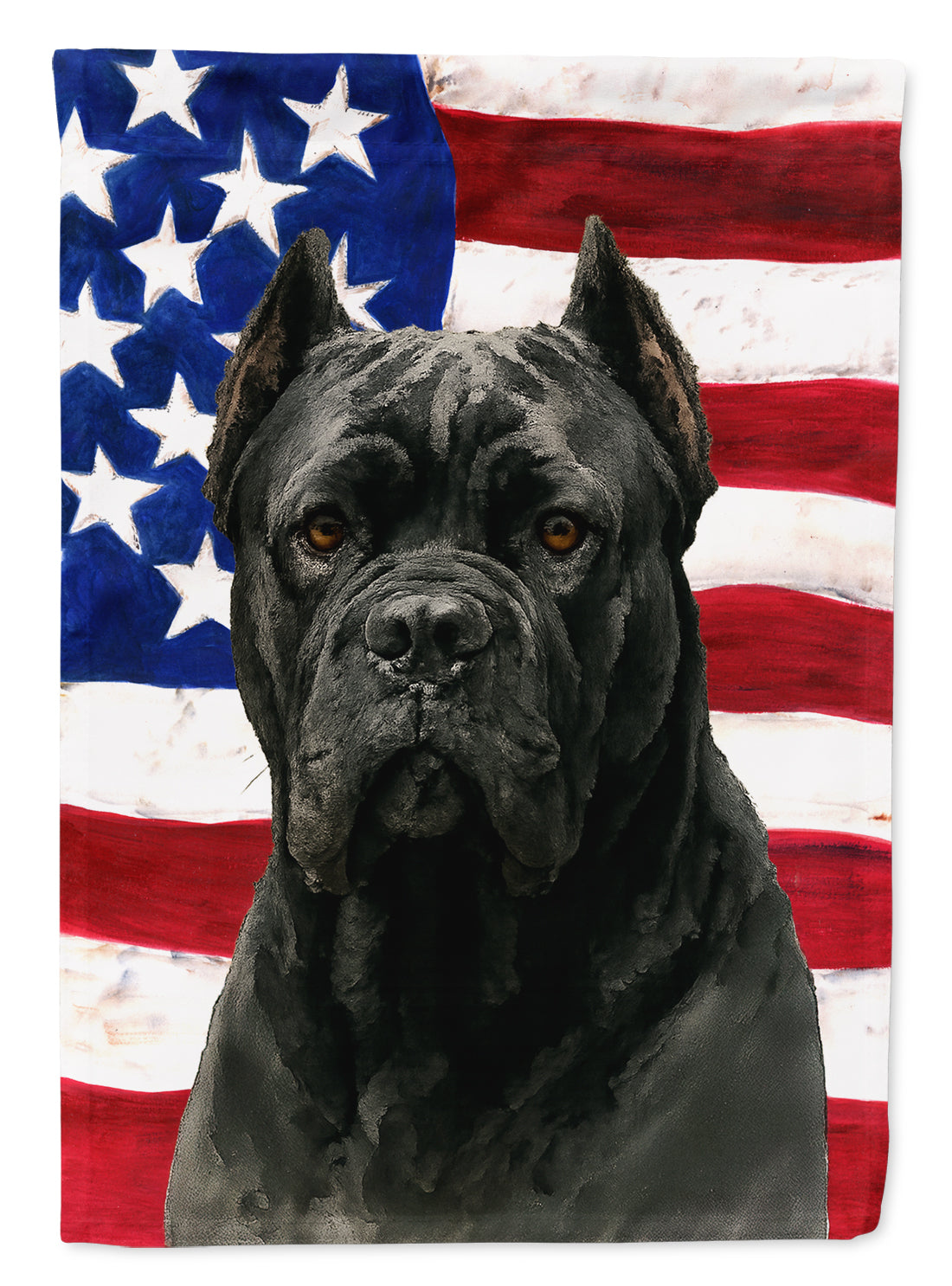 Buy this Black Cane Corso American Flag Garden Flag