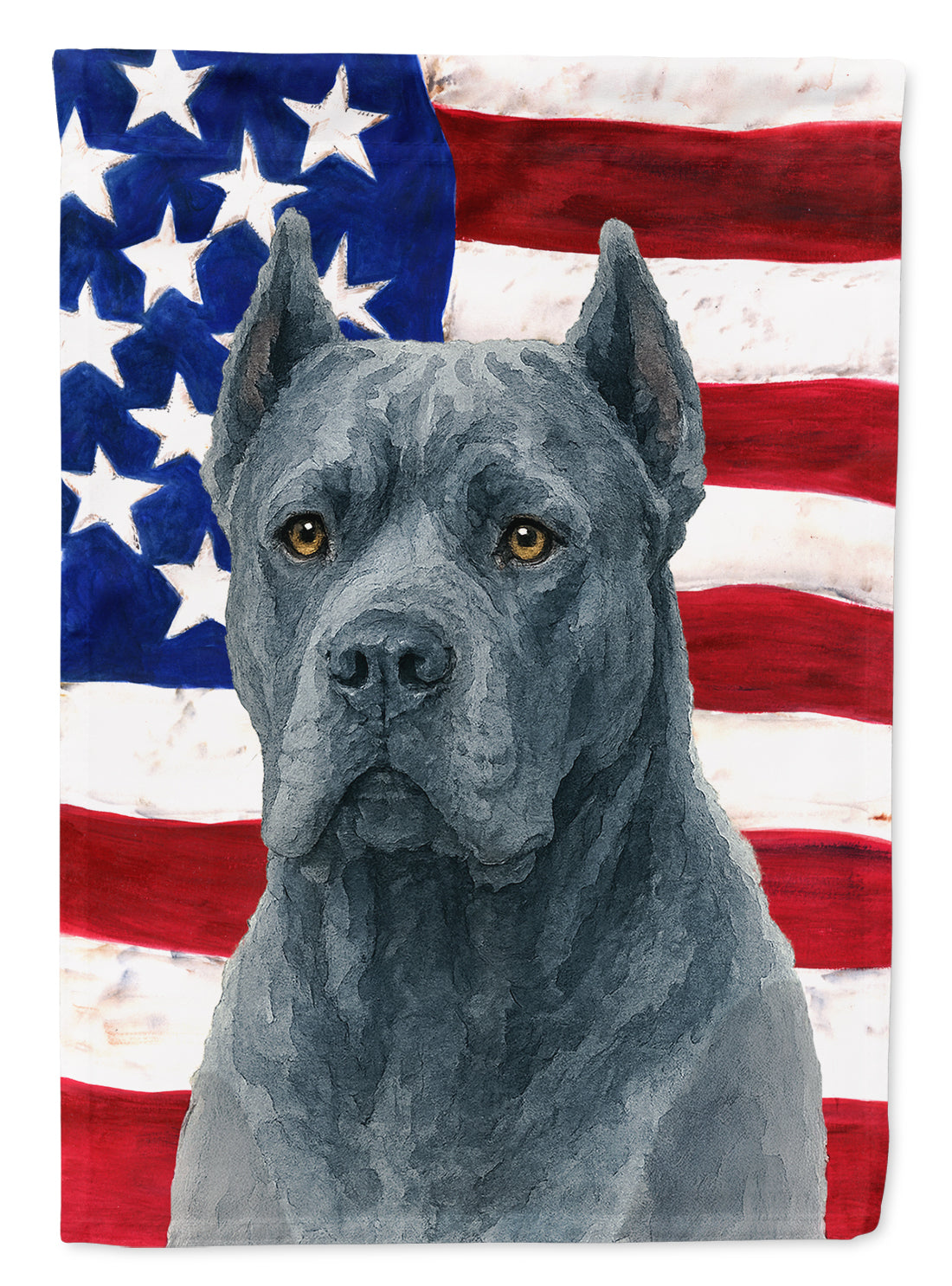 Buy this Blue Cane Corso American Flag Garden Flag