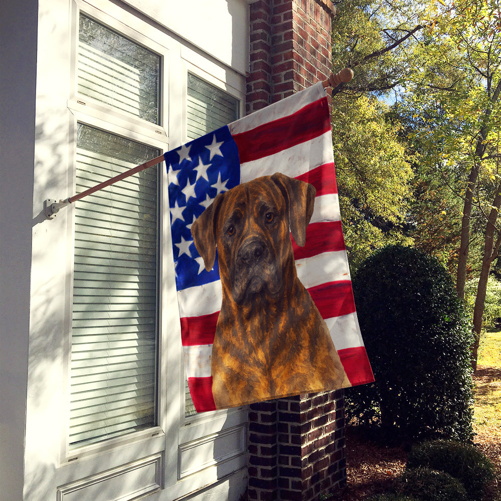 Brindle Cane Corso American Flag House Flag