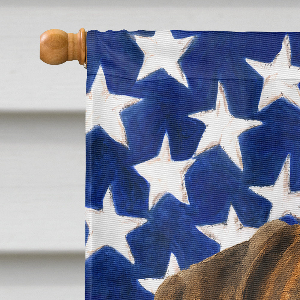 Brindle Cane Corso American Flag House Flag
