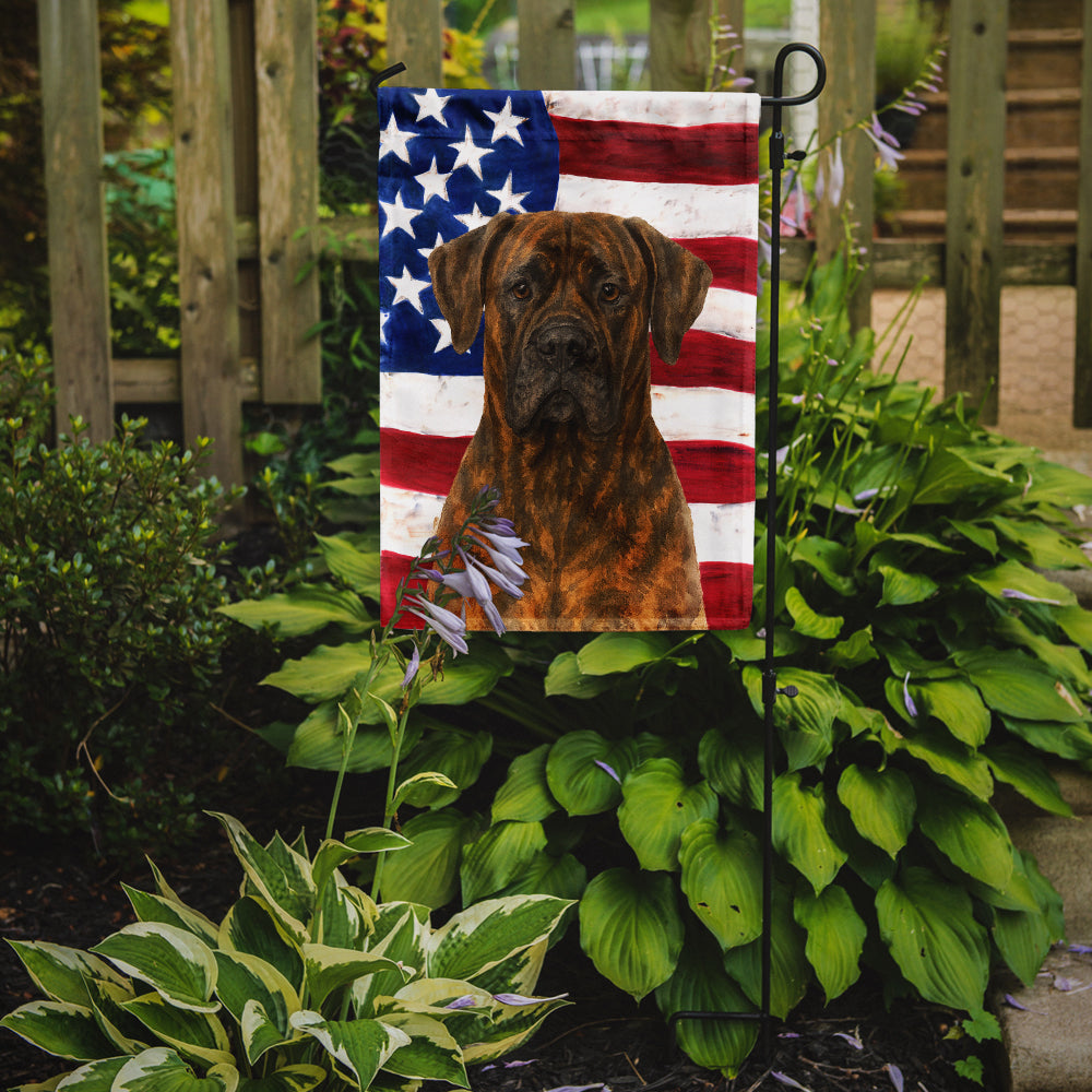 Brindle Cane Corso American Flag Garden Flag