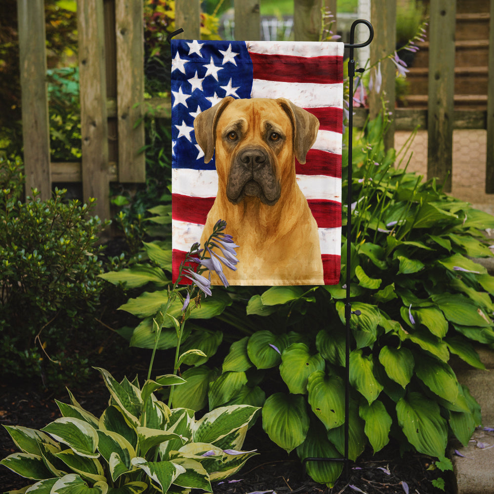 Fawn Cane Corso American Flag Garden Flag