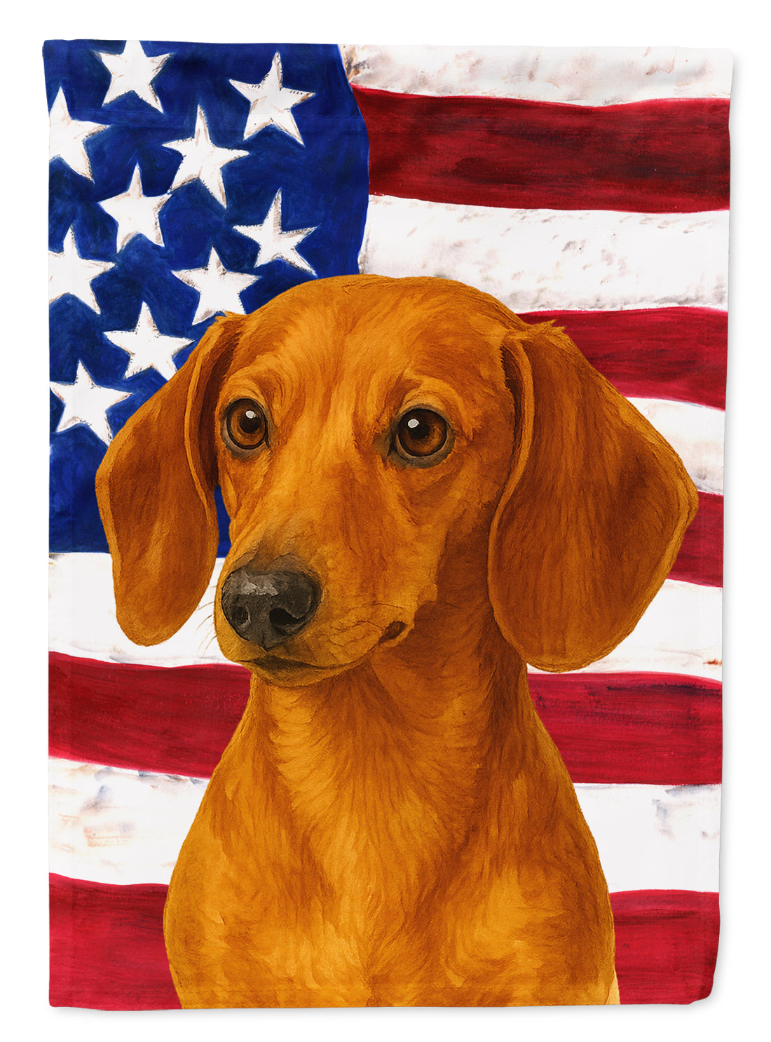 Buy this Red Dachshund American Flag Garden Flag