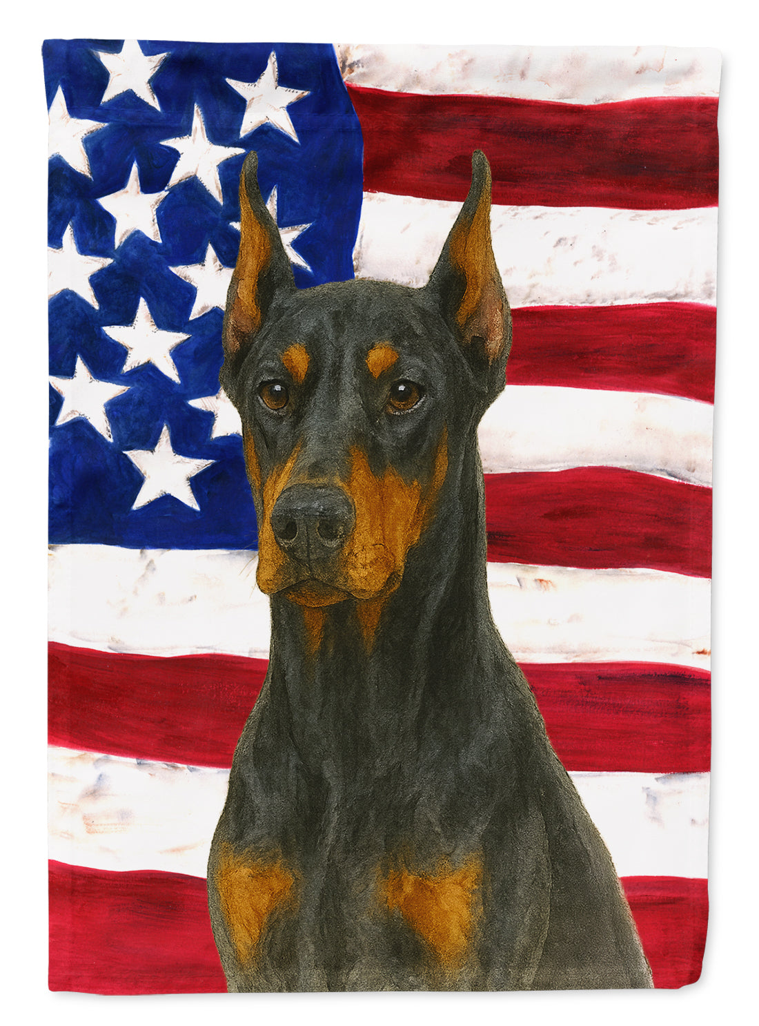 Buy this Doberman Pinscher American Flag Garden Flag