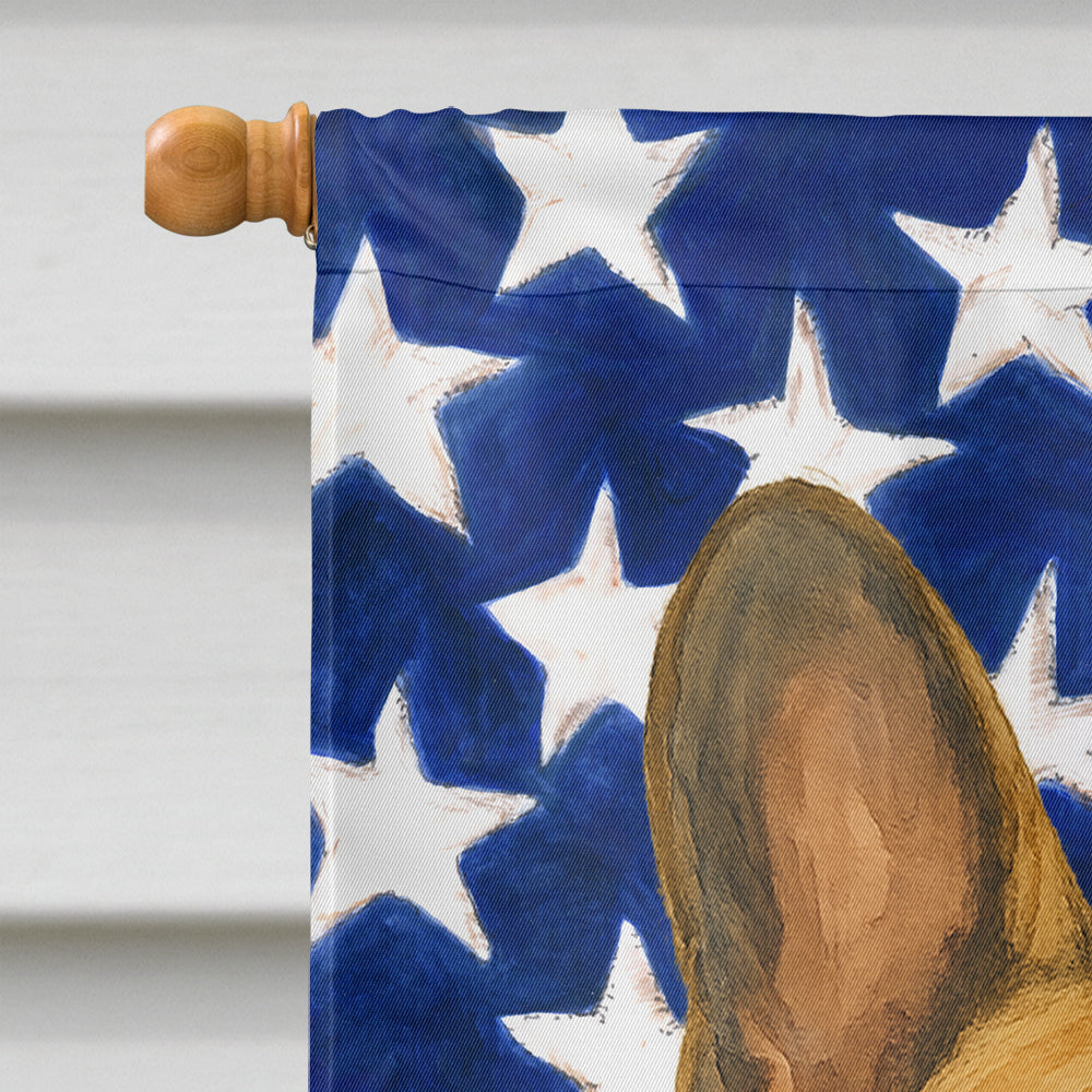 Fawn French Bulldog American Flag House Flag
