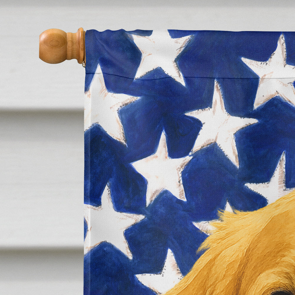 Golden Retriever American Flag House Flag
