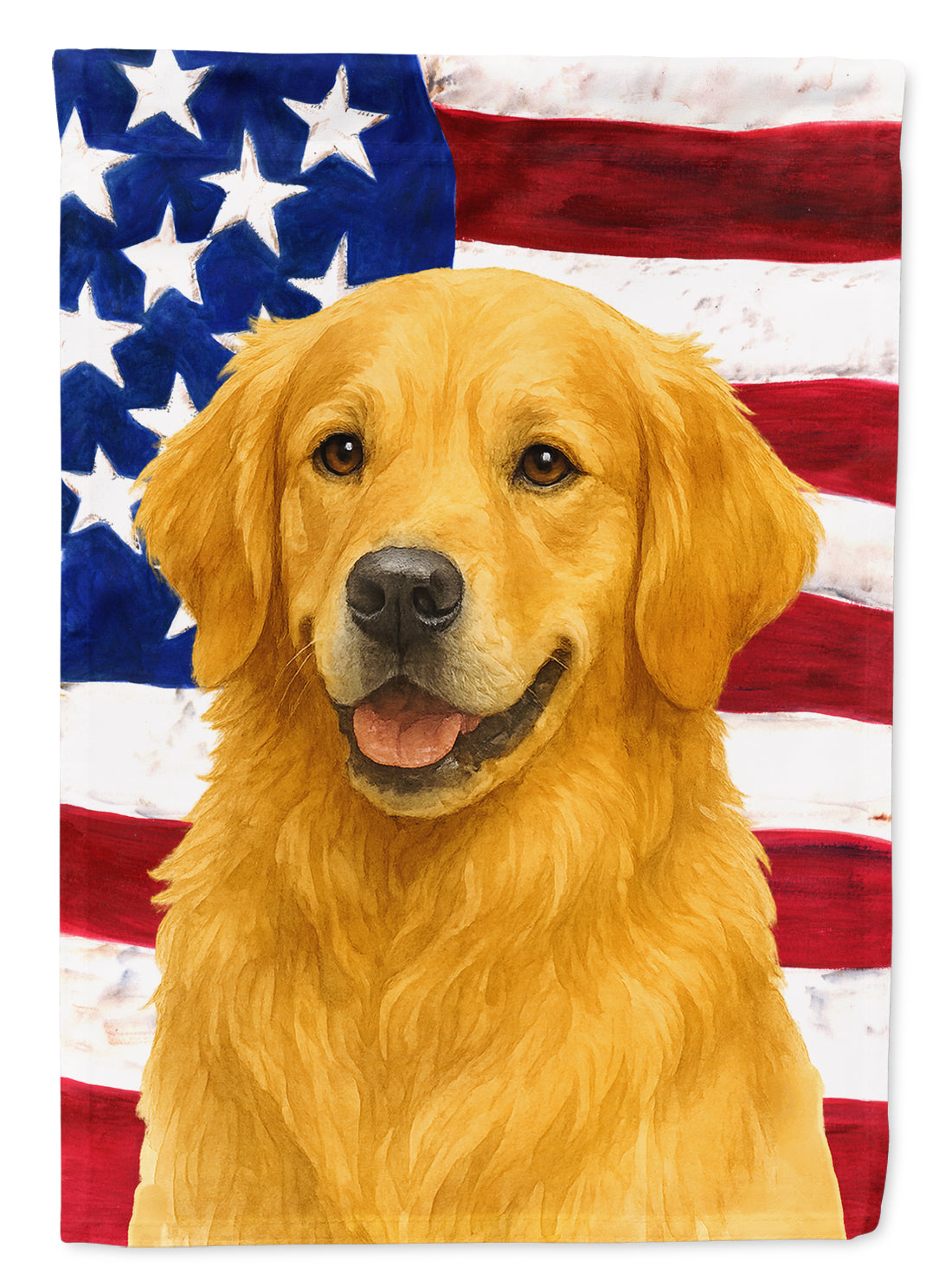 Buy this Golden Retriever American Flag Garden Flag