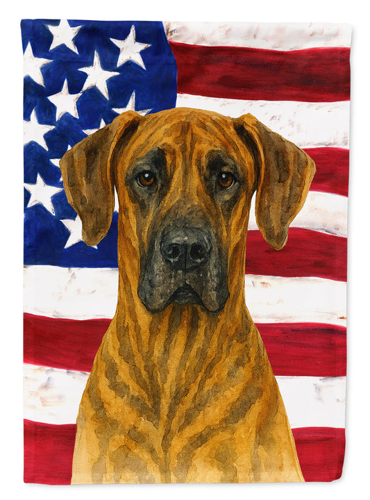 Buy this Brindle Great Dane American Flag Garden Flag