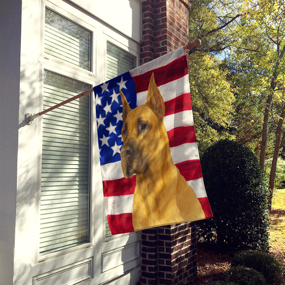 Fawn Great Dane American Flag House Flag