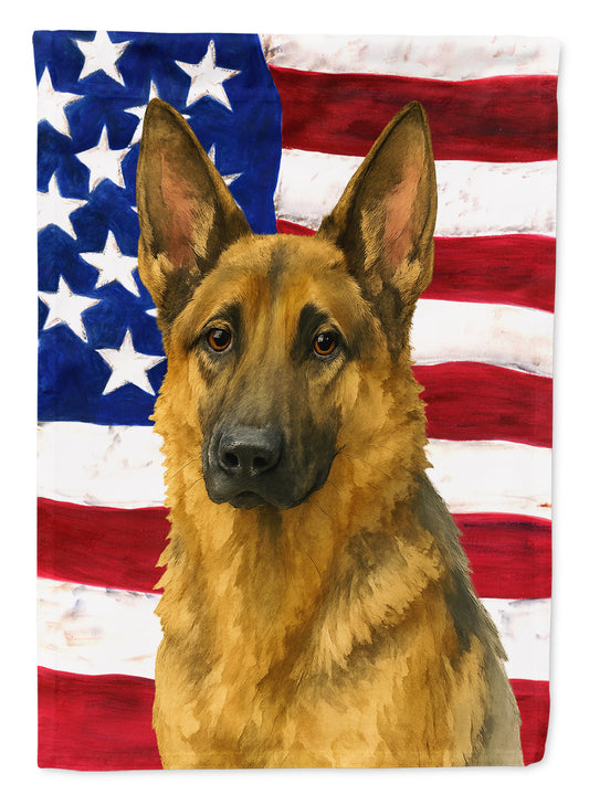 Buy this Sable German Shepherd American Flag House Flag