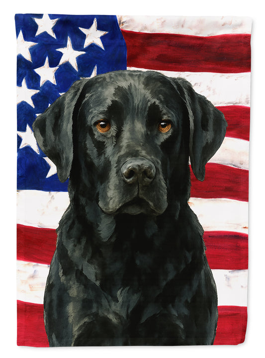 Buy this Black Labrador Retriever American Flag House Flag