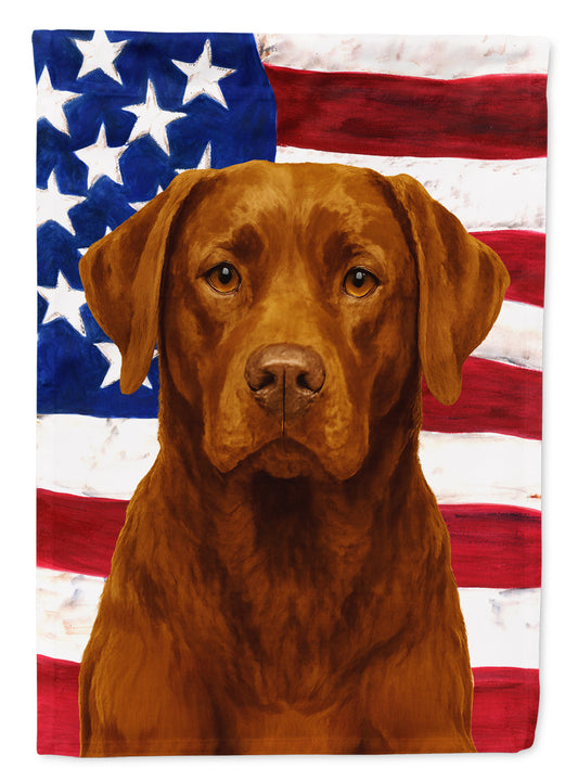Buy this Chocolate Labrador Retriever American Flag House Flag