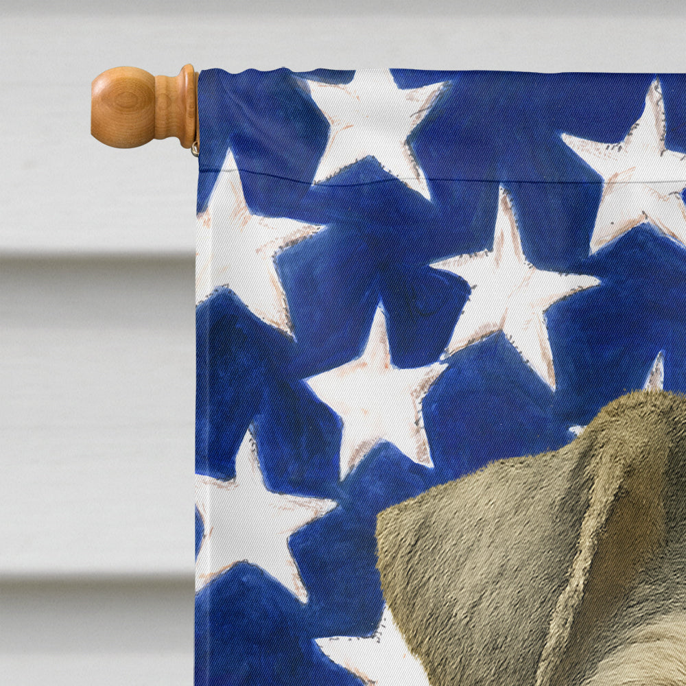 Schnauzer American Flag House Flag