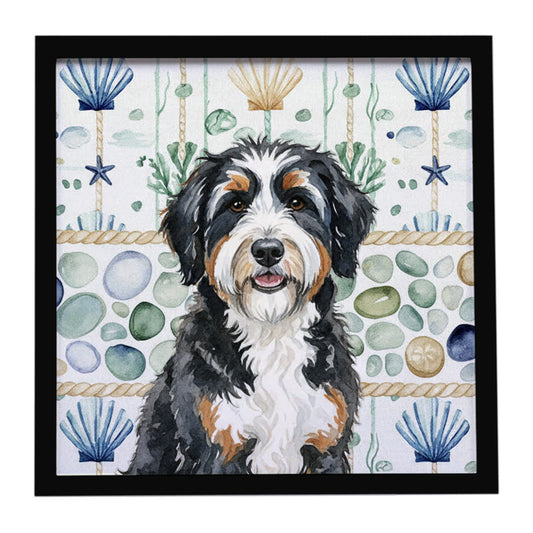 Buy this Berndoodle Coastal Sea Glass Framed Metal Print