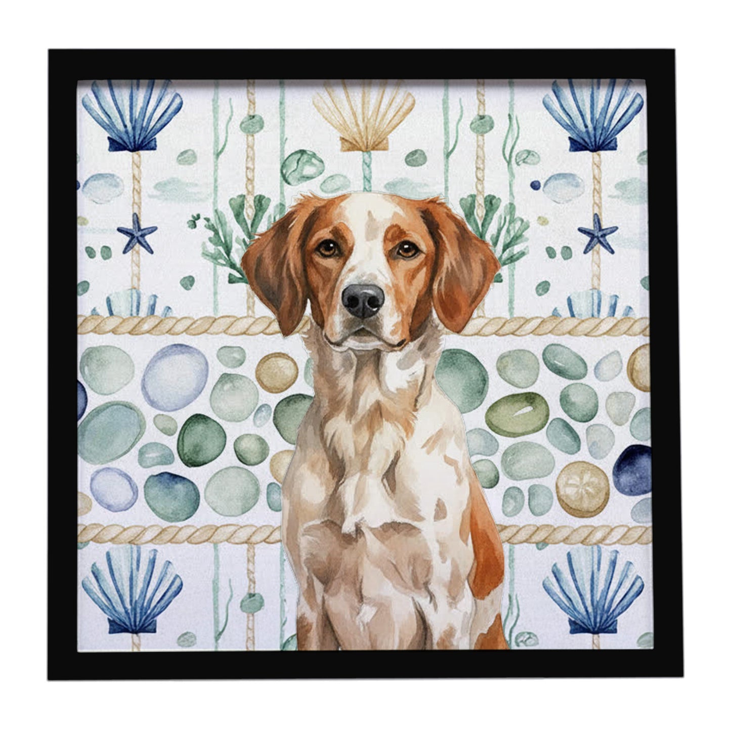 Buy this Roan Brittany Coastal Sea Glass Framed Metal Print