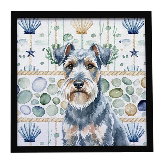 Buy this Blue Lakeland Terrier Coastal Sea Glass Framed Metal Print