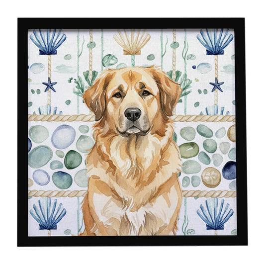 Buy this Sandy Leonberger Coastal Sea Glass Framed Metal Print
