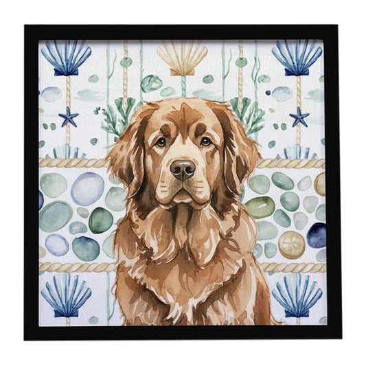 Buy this Brown Newfoundland Coastal Sea Glass Framed Metal Print