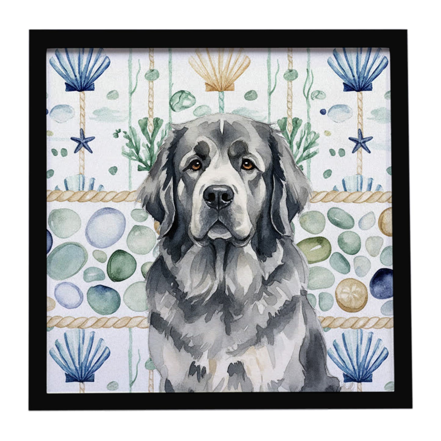 Buy this Gray Newfoundland Coastal Sea Glass Framed Metal Print