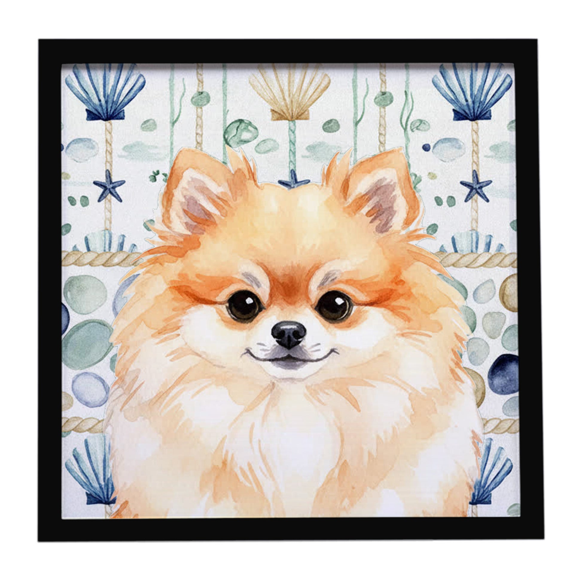 Buy this Pomeranian Coastal Sea Glass Framed Metal Print