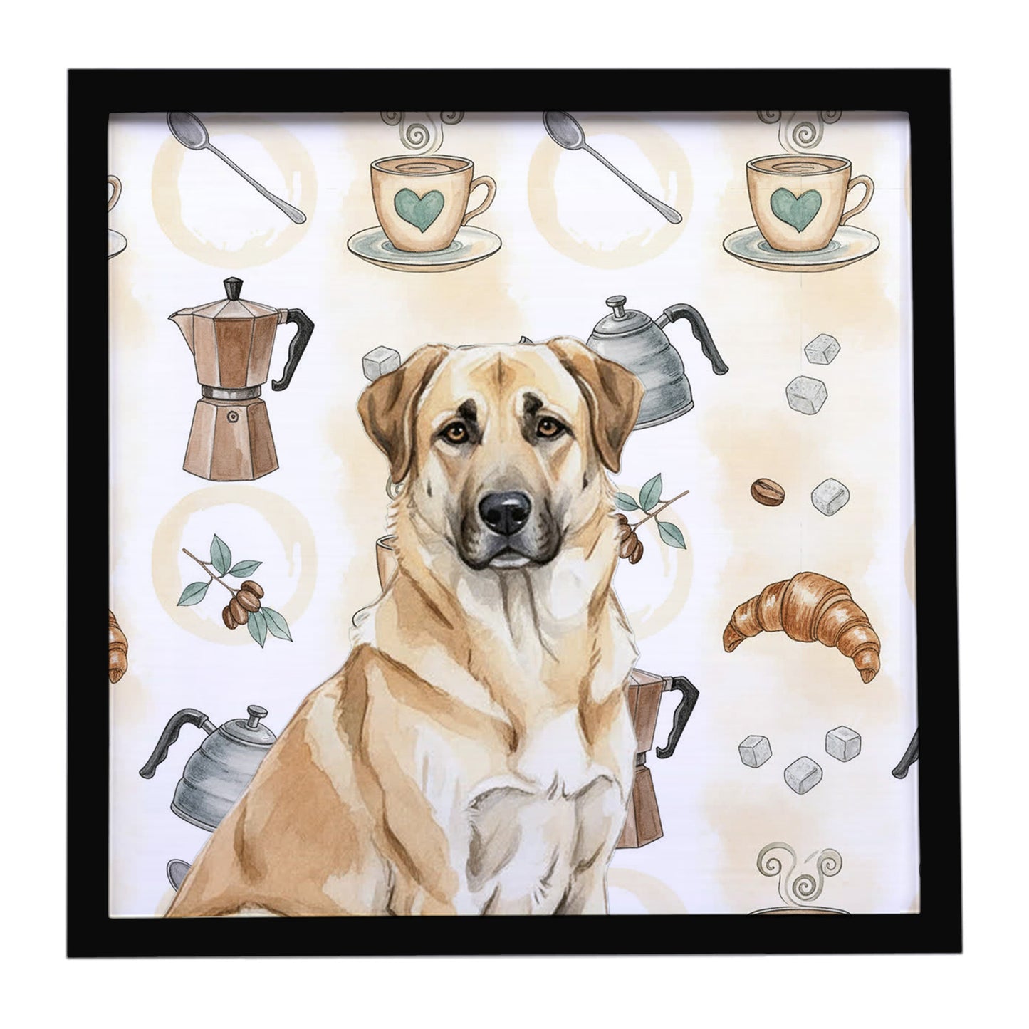 Buy this Anatolian Shepherd Dog Coffee Bar Framed Metal Print